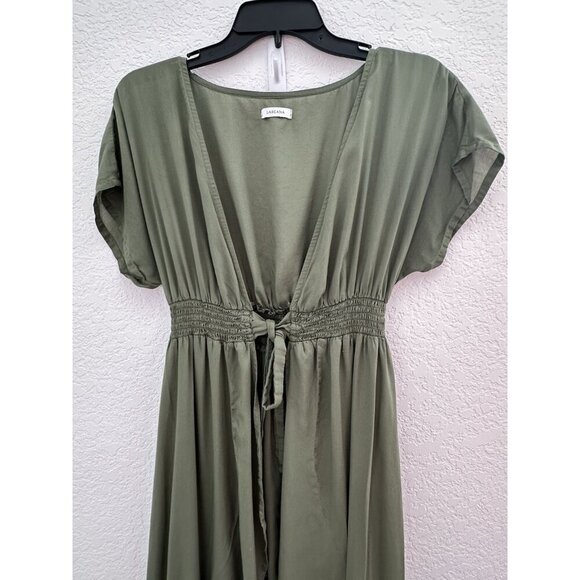 Victoria's Secret LASCANA Green Ruffled Trim Wrap Maxi Dress Cover-Up‎ 6 Beachy - Picture 3 of 13